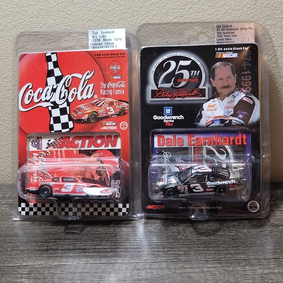 action | Accents | Nascar 2 Diecast Dale Earnhardt Cars Coca Cola 25